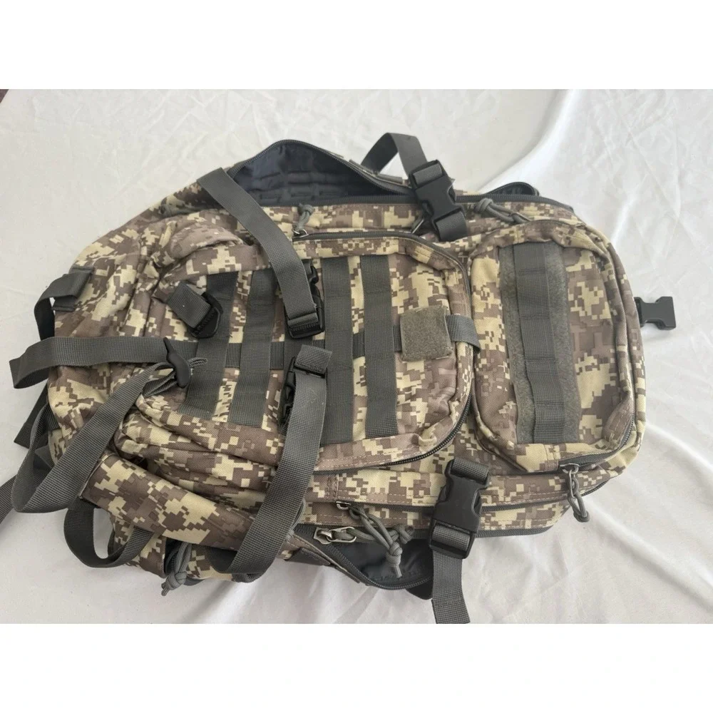 Tactical Military Backpack Digital Desert Camo MOLLE Hiking Rucksack Bag Mens